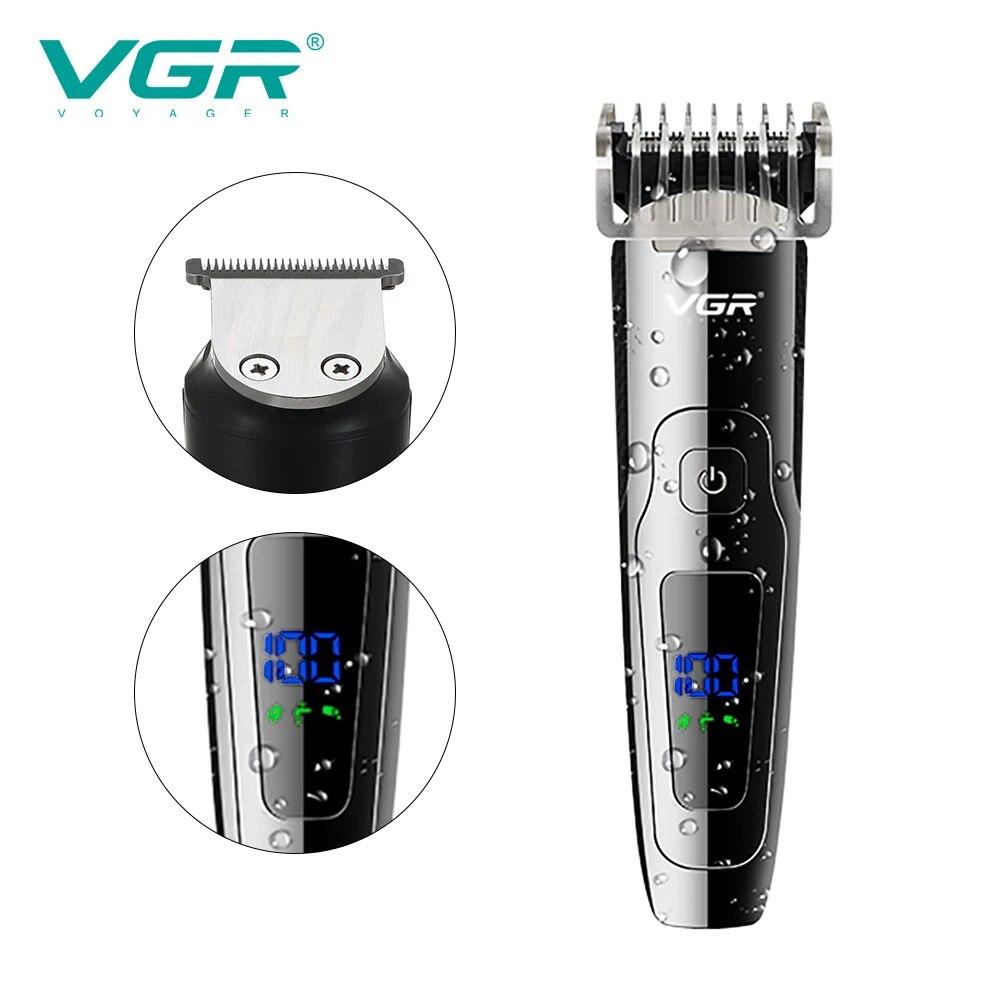 Original VGR V-072 Electric Razor Full Body Wash Lightweight Hair Clipper for Men Oil Head Clipper with LED Display Electric Home Clipper Razor Shaver