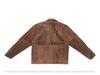 Brown Suede Jacket Motorcycle Genuine Lambskin Leather Handmade Men's Biker Zip