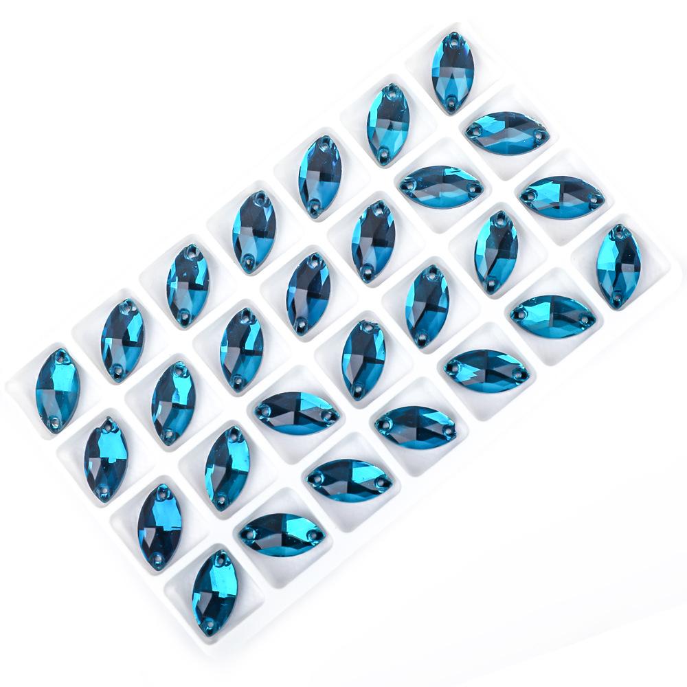 

Вэй Чэнь Маркиз Страз Ручная Вышивка Плоская Пуговица для DIY Вечерних и Свадебных Платьев Аксессуары 7*15mm, 48 pcs/pack