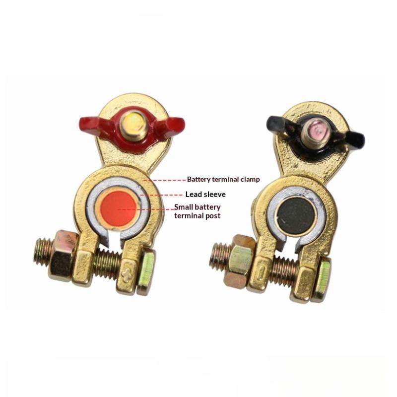 1/5 Sets Car Battery Terminals Converters Post Adapters Battery Negative Terminal Adapter Positive Post Shim Converters