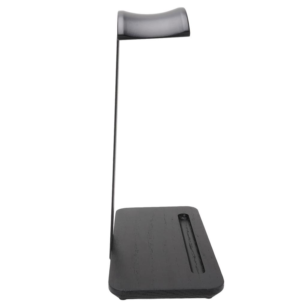 Headphone Stand Universal Wood Aluminum Alloy Space Saving Anti Slip Desktop Holder for Music Gaming Headset