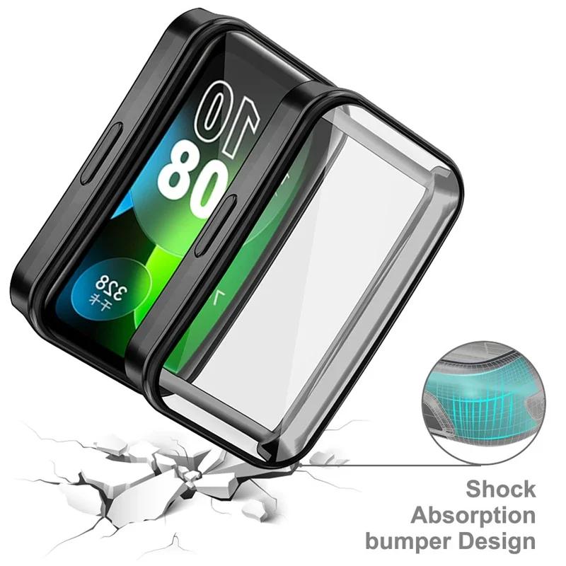 Soft TPU Case For Huawei Band 10 Accessories Bumper Smart Watch All-around Shell For Huawei Band 8 9 10 Screen Protector Cover
