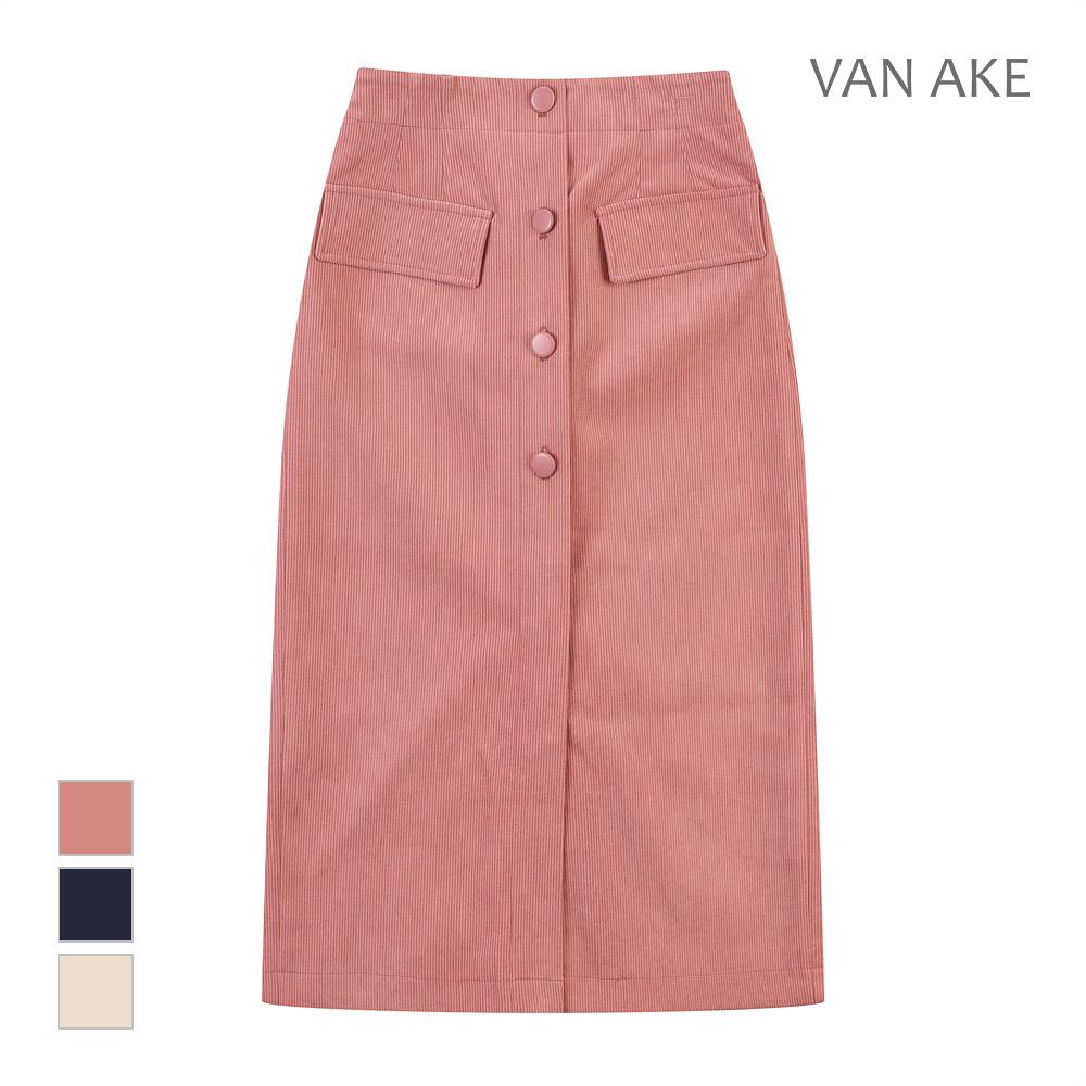 VANAKE Button-Detail Long Skirt_Vb3Yskmd03Z