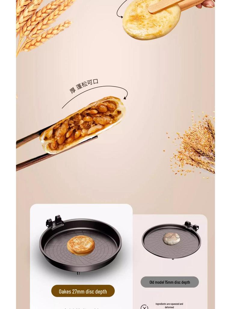 Home Electric Griddle: Double-Sided Heating Pancake & Crepe Maker with Deepened Frying Pan