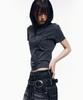 AAKAM Mosaic Cross Half Top (Dark Gray)