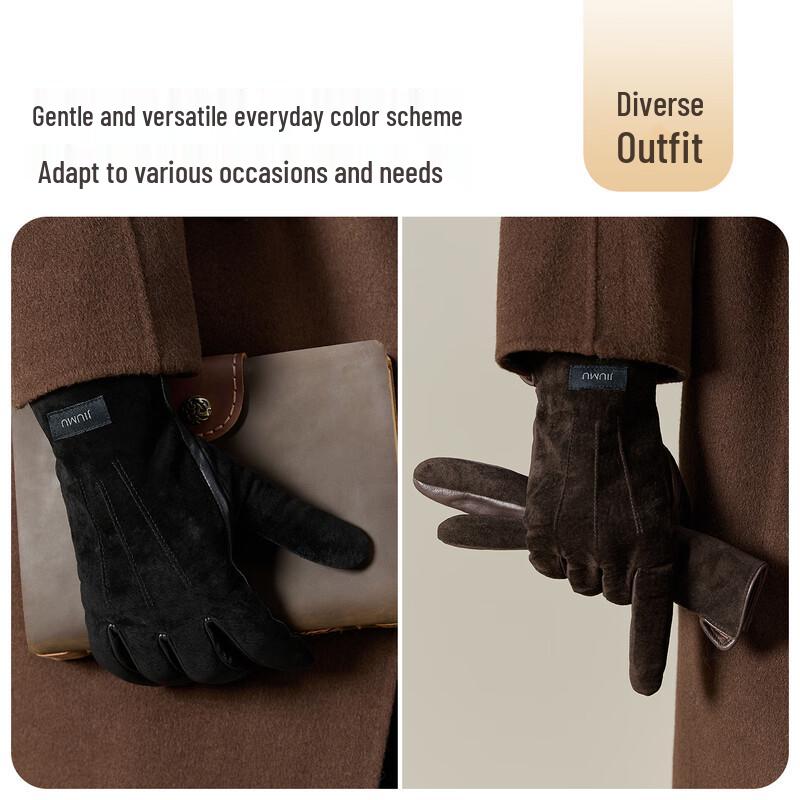 JIUMU Men's Lambskin Thermal Gloves