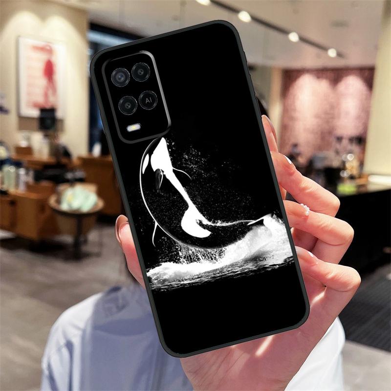 Orcas Whale Case For Oppo A40 A60 A80 A18 A38 A58 A78 A98 A16 A76 A96 A15 A17 A77 A74 A94 A54 A57S Cover