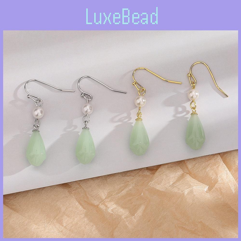 Ear Ethnic Vintage Decorations Copper Earrings With Exquisite Pearl And Tianshan Jade Flower Lotus