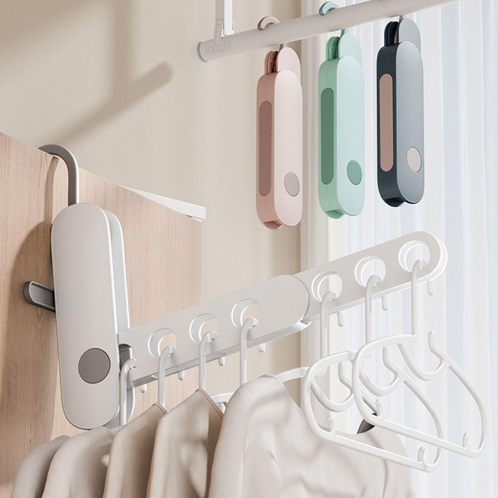2Pcs Plastic Folding Clothes Hanger Rack 7 Holes Clothes Drying Rack  Hotels