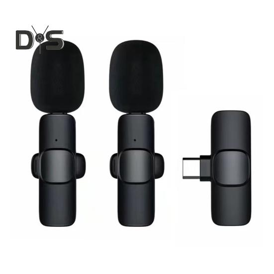 Mini Wireless Clip-on Microphone Stable Signal Noise Reduction Video Recording Rechargeable Easy Setup Lavalier Microphone