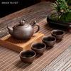 Antique Purple Clay Tea Set A Pot of Four Cups Suit Handmade Teaware Chinese Raw Ore Zisha Tea Set Home Tea Pot and Cup Set