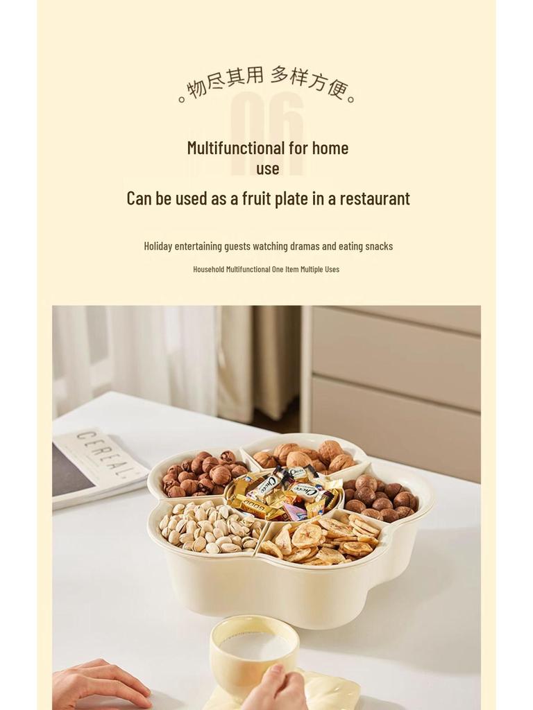 Rotatable Kitchen Prep Plate with Compartmented Draining Basket