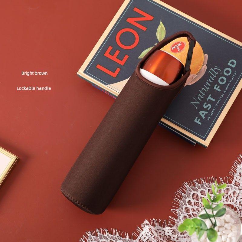 Baihui 500ml Large-Capacity Thermos Cup Cover for Adults, Portable Hand-Held Cross-Body Protective Cover, Anti-Fall