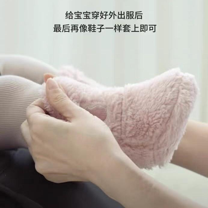 

Winter Velvet Baby Floor Socks Thicken Non-slip Socks for Toddler Kids Cute Penguin Embroidery Warm Sleeping Wear Socks