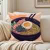 Ramen Pillow Japanese Retro Illustration Cushion Cushion Cover Pillowcase Antidustmite Living Room Sofa Decor Cushion Room