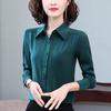 Camicia da donna a maniche lunghe primaverile, temperamento professionale, semplice colletto, blusa a maniche lunghe