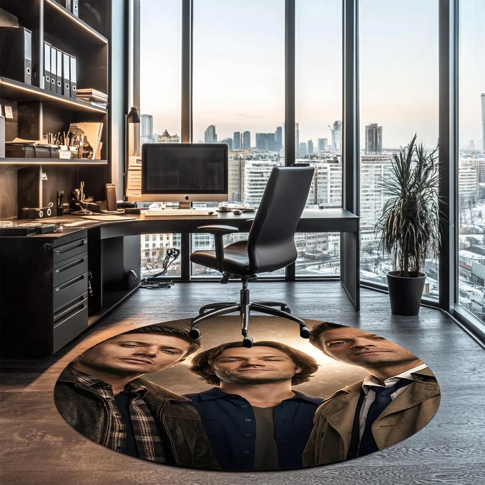 Supernatural Printed Round Rug Carpet Chair Rug Area Rug Entryway Doormats,for Office Chair Living Room Bedroom Kitchen Room.