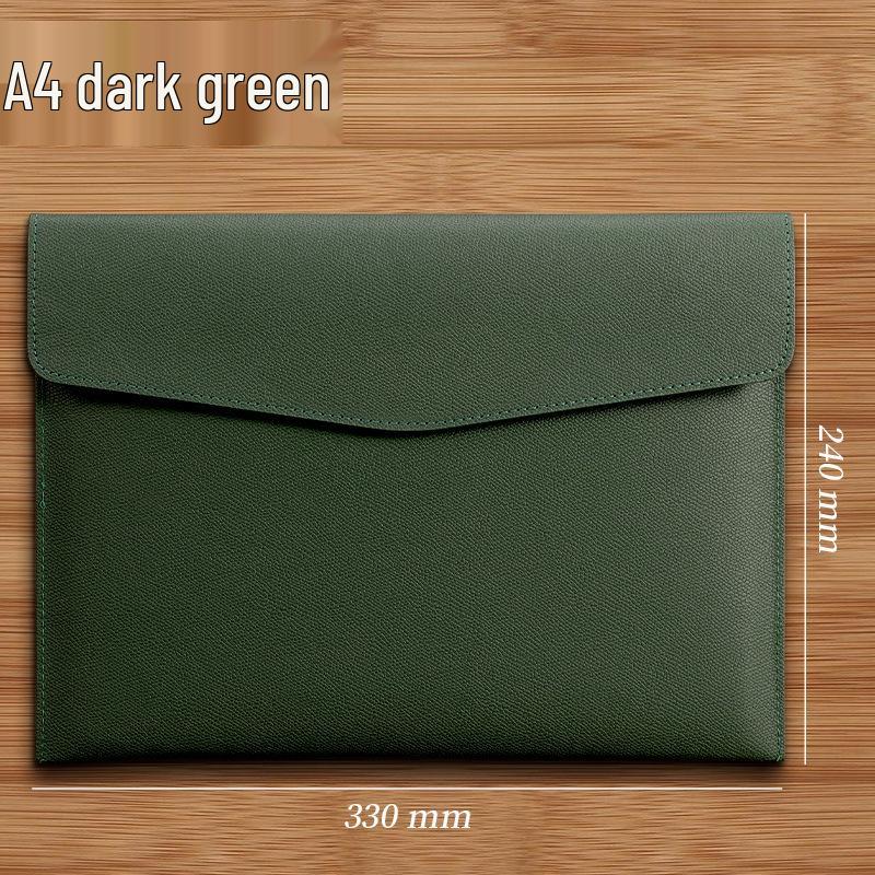 Premium Leather A4 Document Bag with Logo Printing Option