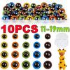 New 10PCS 11-19mm Laser Plastic Safety Eyes for Crochet Stuffed Toys Amigurumi Color Kawaii Doll Making Crafts Accessories Gifts