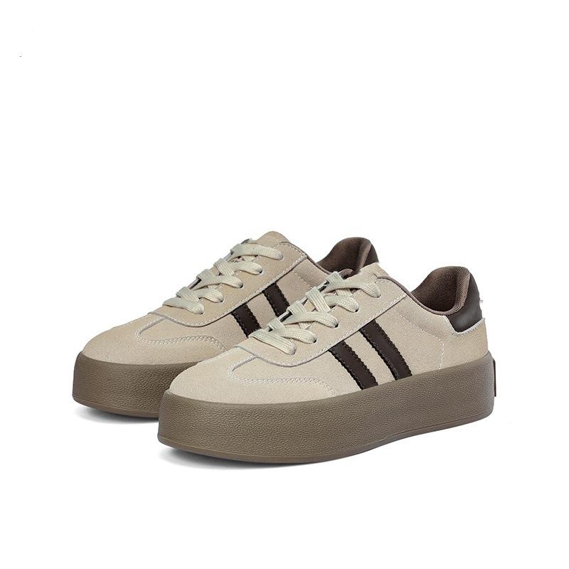 Thick-soled Women's Casual Sports Shoes Spring and Autumn New Student Versatile German Training Board Shoes Lace-up Forrest Gump Women's Shoes