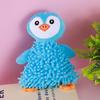 Squeaky Plush Dog Toy Mop Animal Design Stuffed Crinkle Pet Chew Toy Interactive Puppy Teething Toy for Small Dogs