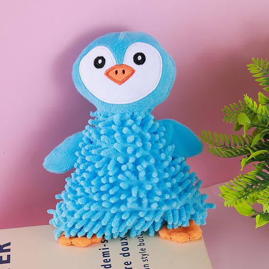 Squeaky Plush Dog Toy Mop Animal Design Stuffed Crinkle Pet Chew Toy Interactive Puppy Teething Toy for Small Dogs