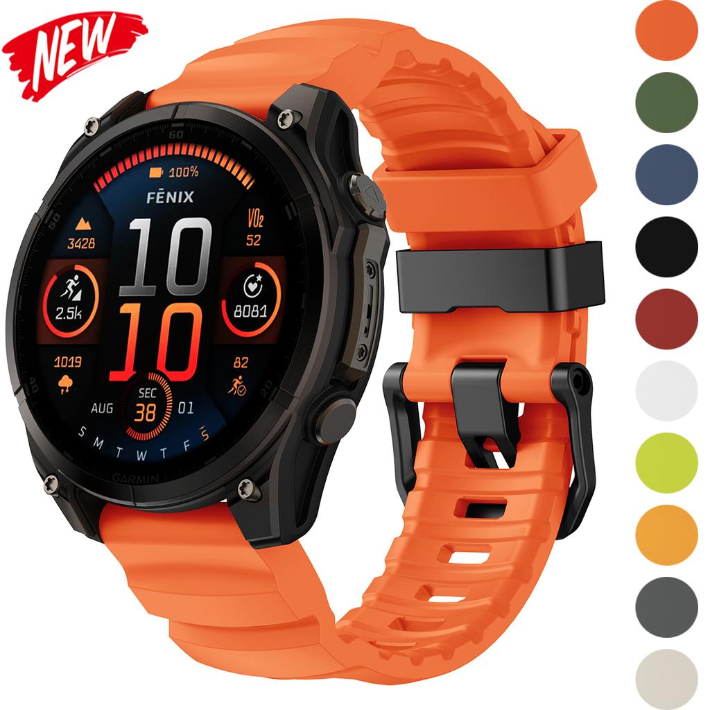 22/26mm Silicone Bracelet for Garmin Fenix 8 7X 7 6 6X Pro Watch Band Strap for Enduro/2/3/Epix Pro 51mm/fenix E Wristband