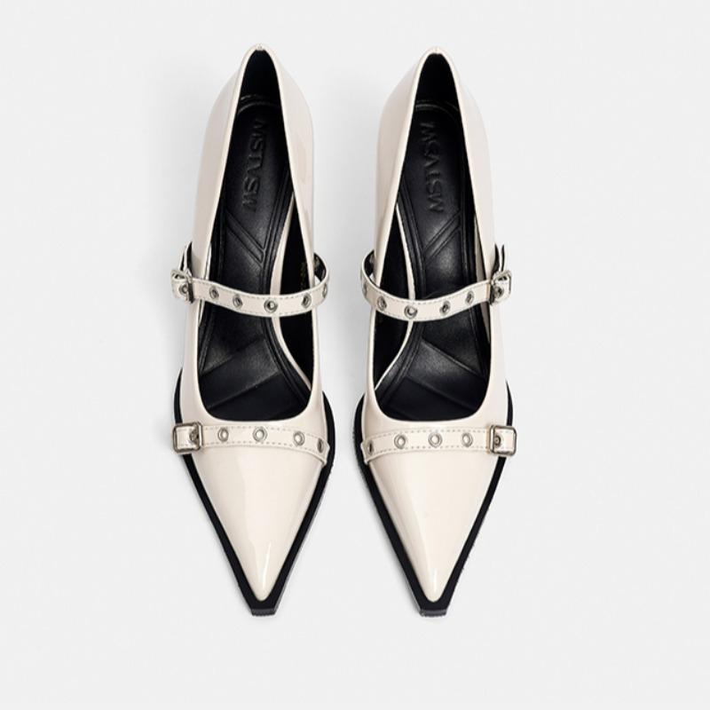 Fashion Shoes Female 2025 Hot Sale Shallow Women's High Heels Fashion Rivet Office and Career Sexy Pointed Toe Plus Size High Heels