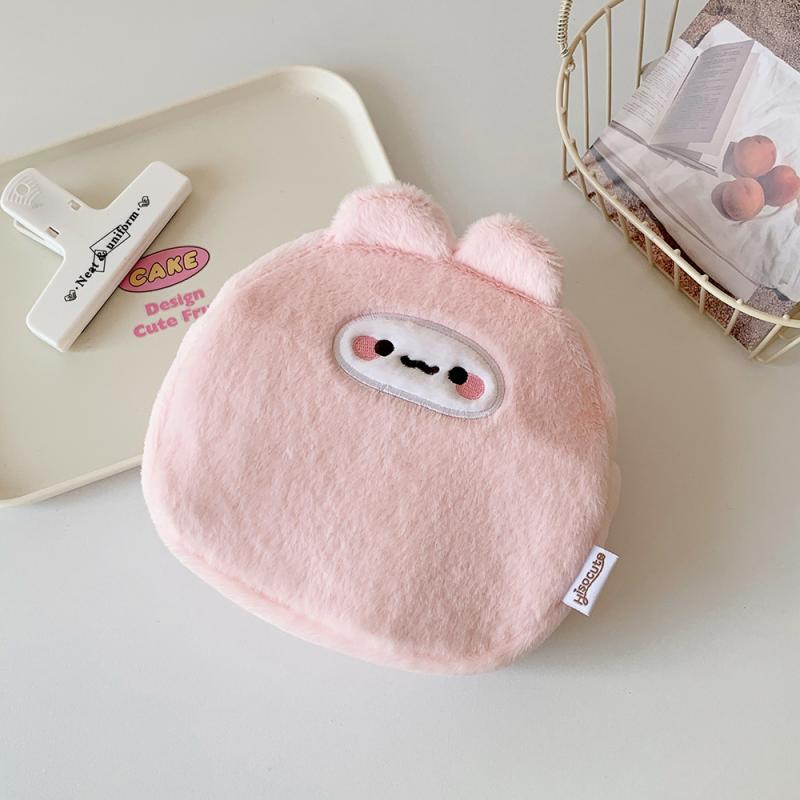 Cute Cartoon Animal Plush Cosmetic Bag Travel Makeup Tool Storage Bag Animal Shape Storage Bag Skin Care Products Toiletries Bag