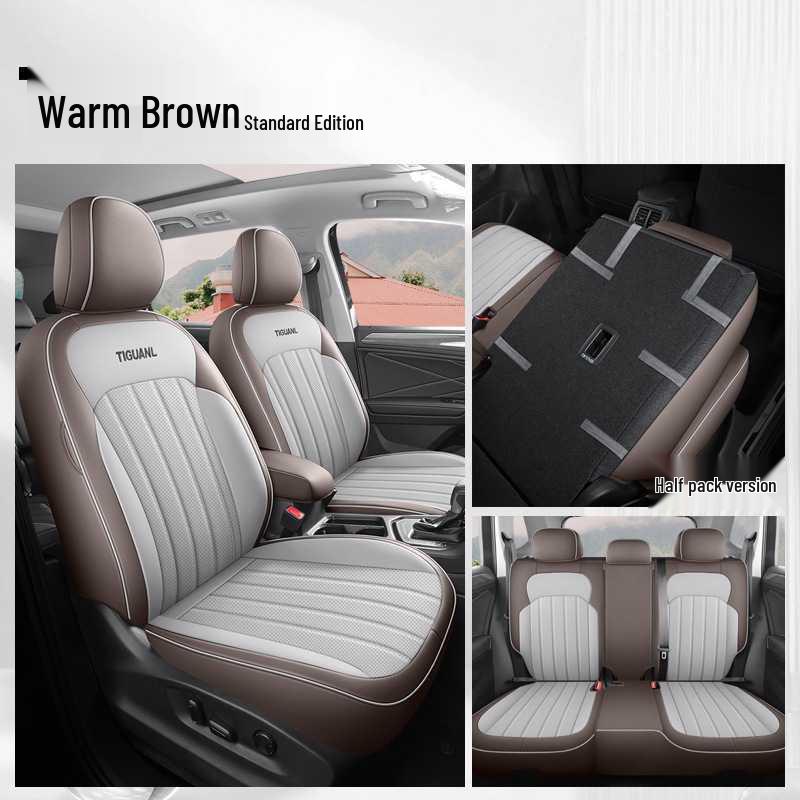 Custom Leather Car Seat Cushion for Volkswagen Tiguan L Five-Seater Note Vehicle Model Year