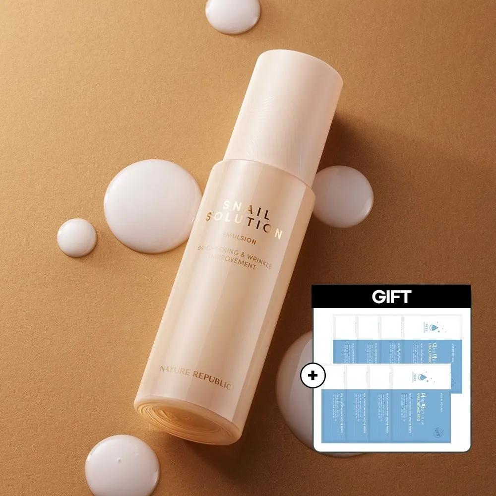 Nature Republic Snail Solution Emulsion 120ml + Random Gift