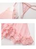 Rose Desire Lace Deep V Plus Size Dress Set with Bow and Removable Bra Pads (P5768)