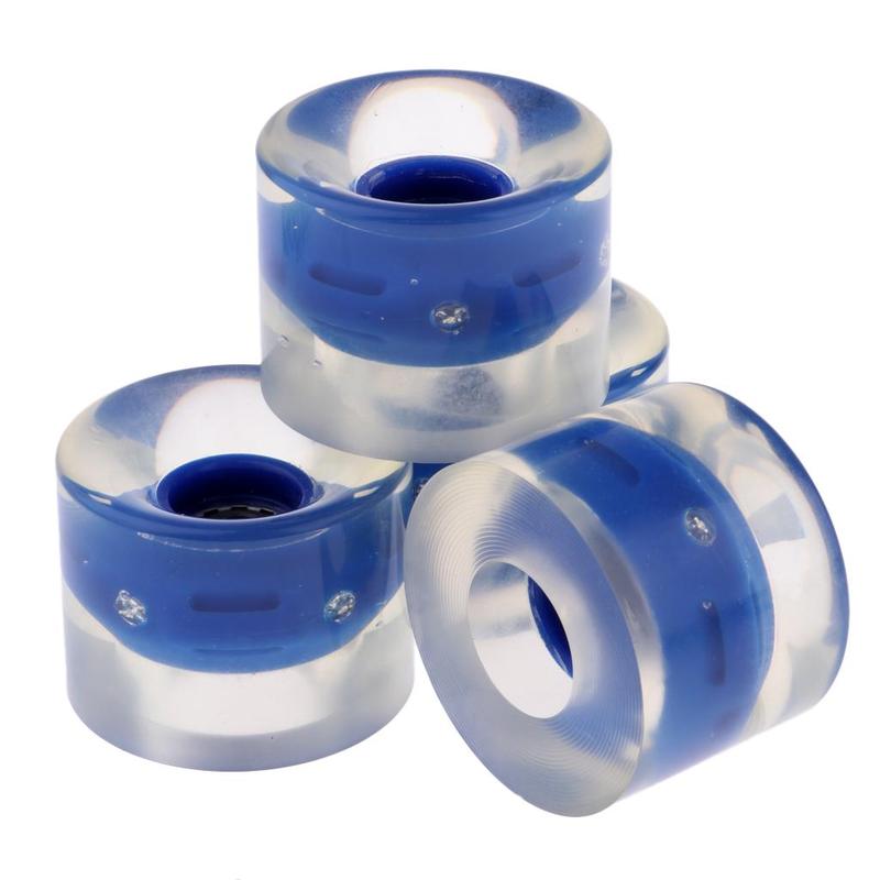 Custom PU Light Up Wheels for Longboard Cruiser Night Glow Skateboarding Downhill Mountain Rebuild Set