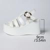 Fashion Roman Style Women's Wedge Heel Sandals Thick Bottom Buckle Strap Gladiator Sandals Woman Summer White Chunky Platform Sandalias