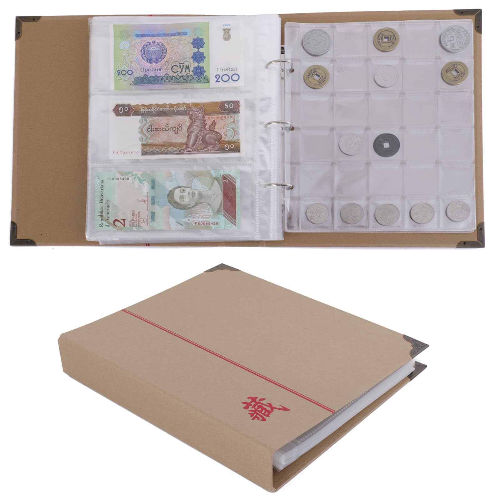 

Футляр Shinkito Collection для хранения монет, банкнот, коллекции монет и хранения, а также старых коллекционных монет, альбом, футляр, держатель, коллекционирование,