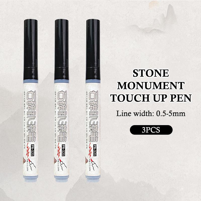 3Pcs Weatherproof Paint Marker Graffiti Pens Golden Tombstone Marker Pen Restores Faded Inscriptions On Gravestones And Granite