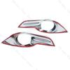 2PCS For Nissan Altima 2013 2014 2015 Front Bumper Fog Light Lamp Chrome Trim Sticker Cover Frame Grille Foglamp Lid Bezel Hood