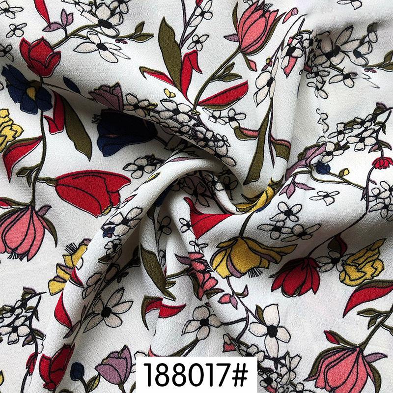 1 meter X 1.45 meter Cartoon print Fabric Viscose Yoryo Crinkled Rayon Dress Shirt Material RetroColorful dots Plain print