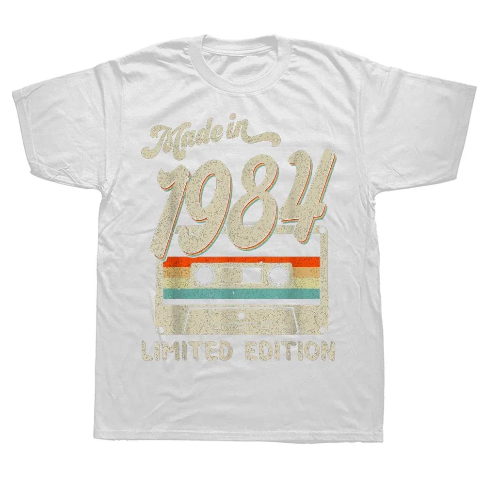 Design Men's 40 Year Old Short Sleeve T-shirt Gift Creative Top 1984 Manufacture Limited Edition Birthday Gift T-shirt Tops
