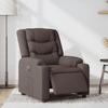 Electric Recliner Chair Dark Brown Fabric