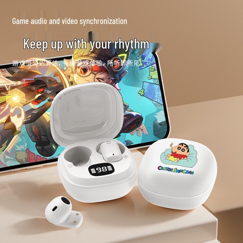 Crayon Shin-chan T08 Wireless Bluetooth Earphones - Small, Portable, and Cute Unisex Design