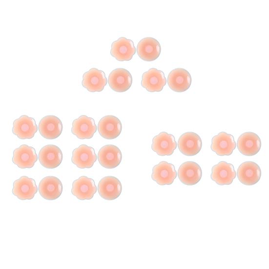 Invisible Nipple Covers for Women, Seamless Adhesive Silicone Nipple Pasties, Reusable Sticky Breast Petals