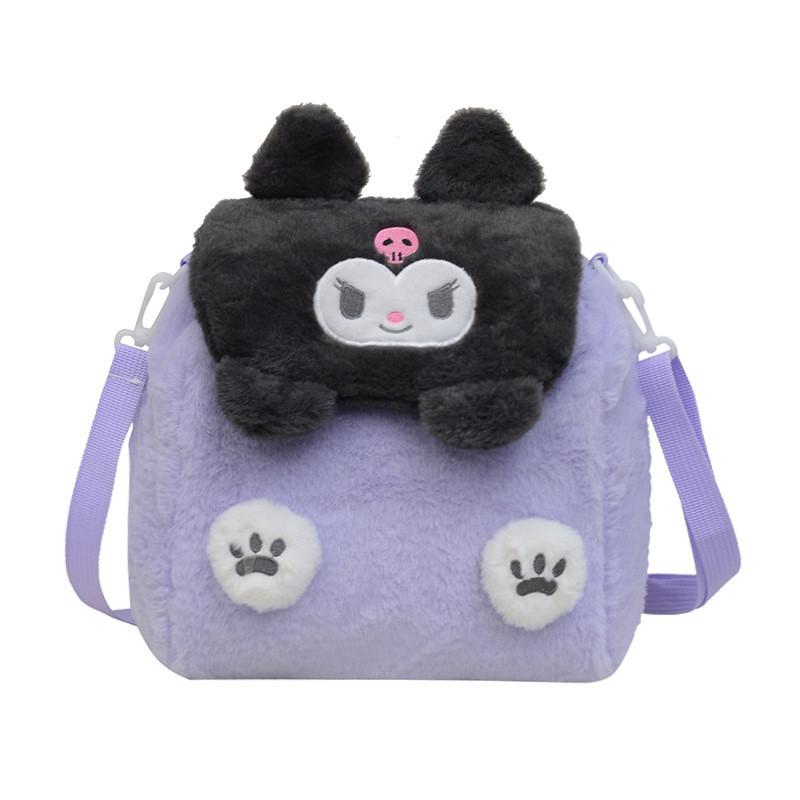 Soft Plush Childrens Shoulder Bag Charming Cartoon Design Lightweight Breathable Durable For School
