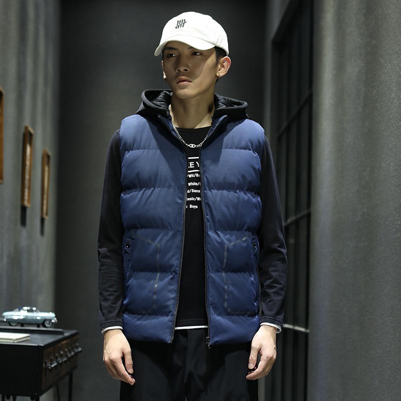 Autumn And Winter Down Cotton Korean Waistcoat Men's Loose And Thickened Men's Vest