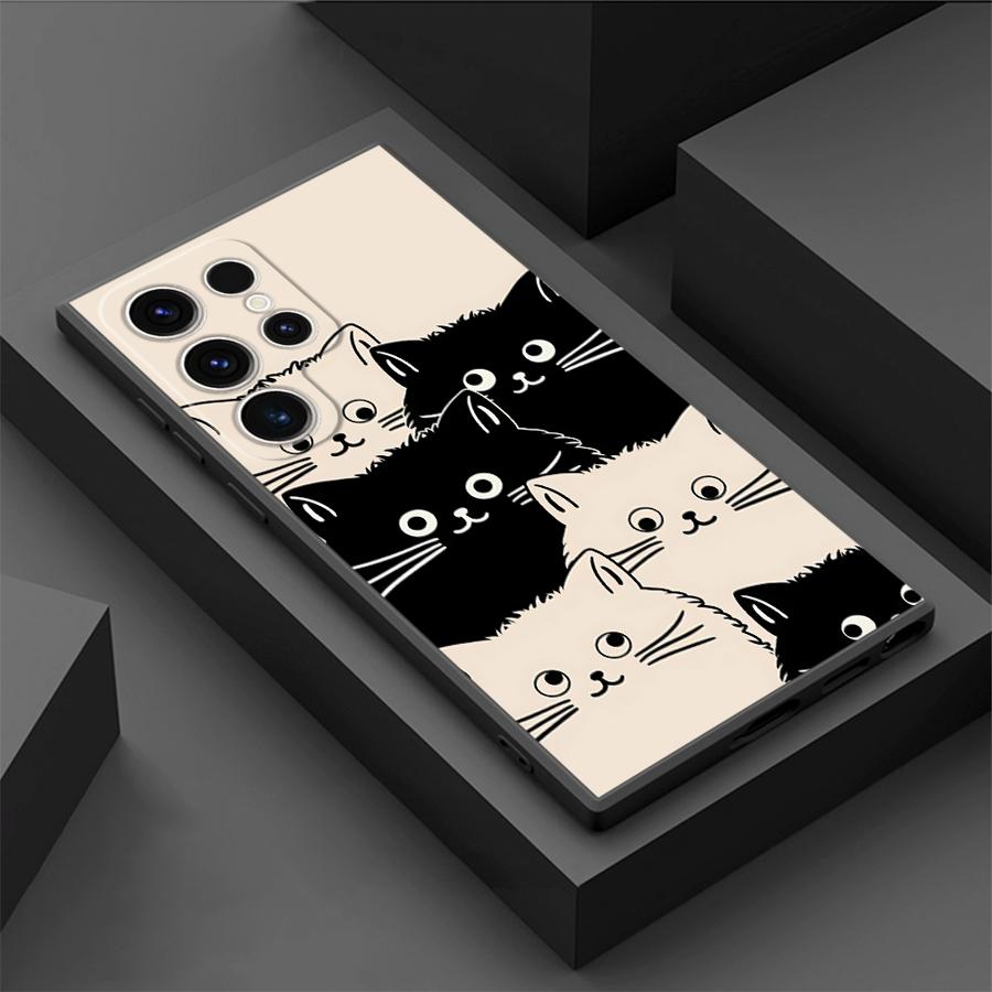 Painting Cat Phone Case for Samsung Galaxy S22 Plus S21 5G S21 FE S24 S25 Ultra S20 S23 Ultra S22 Ultra Cover