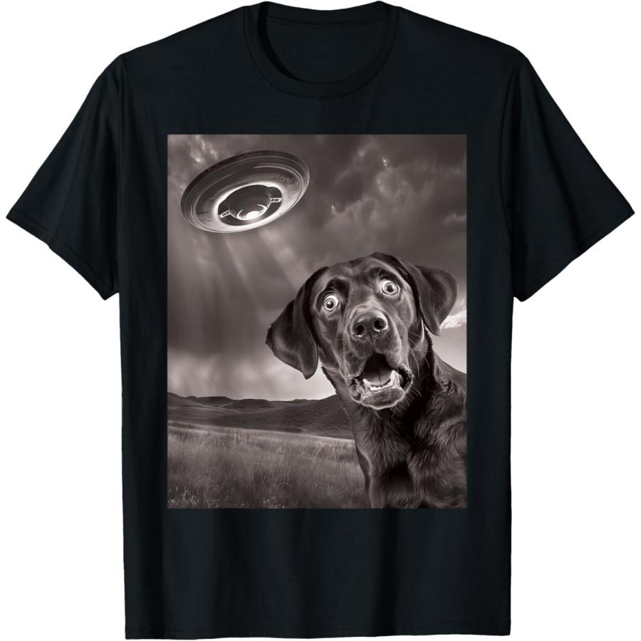 

Funny Dog Black Lab Labrador Retriever UFO Selfie T-Shirt XXXXXL чорний