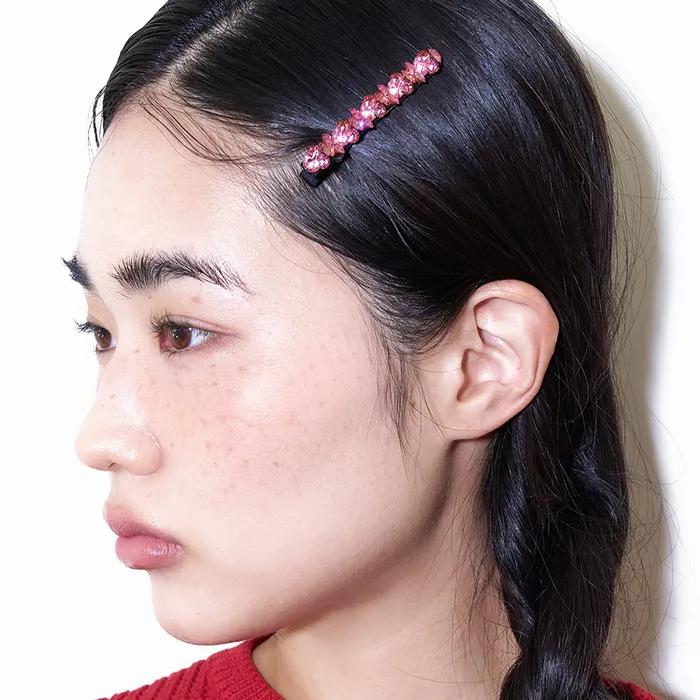 line cubic hair pin - 4color
