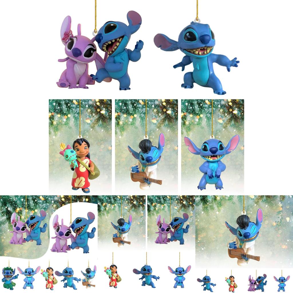 Cute Cartoon Acrylic Christmas Tree Ornament For Home And Car Decorations