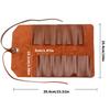 PU Tool Roll Up Pouch PU Tool Wrench Roll Chisel Bag Portable Carry Pouch Workshop Storage Woodworking Tool