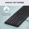 Perixx Tastatur Silent Click Pantograph Key Typ C xx 3 cm kompaktes Design mit Ziffernblock Schwarze Tastatur mit englischem Layout PERIBOARD-213C Typ-C
